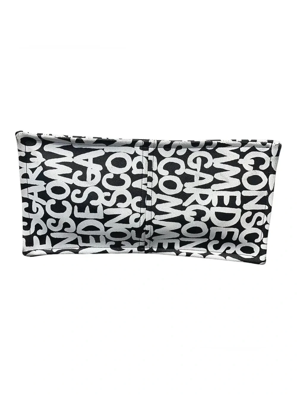 Comme des Garcons Black and White Allover Print Logo Tote